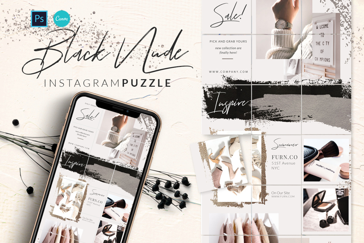 PUZZLE Bundle Instagram CANVA PS, a Social Media Template by Eviory (Photo 26 of 50)