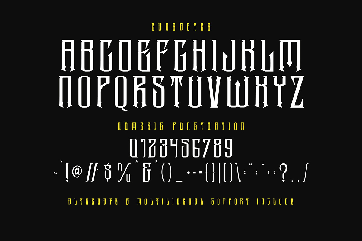Brigizh Blackletter Display Font, a Blackletter Font by Maulana Creative (Photo 4 of 8)