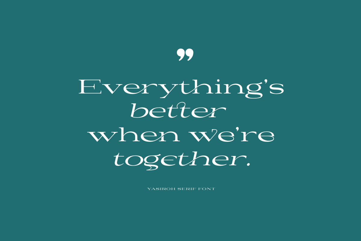 Yasiroh - Modern Serif Font, a Serif Font by Sronstudio (Photo 14 of 19)