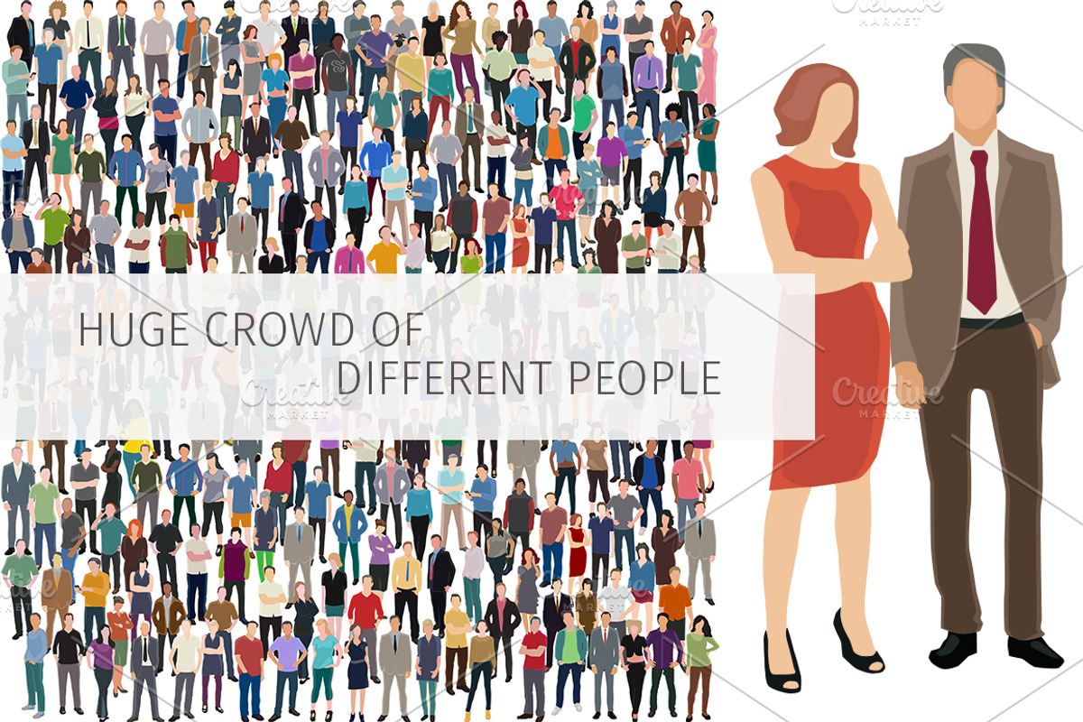 Standing people collection, a Person Illustration by Digithings (Photo 1 of 2)