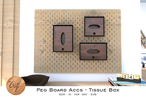 Peg Board Accessories Tissue box