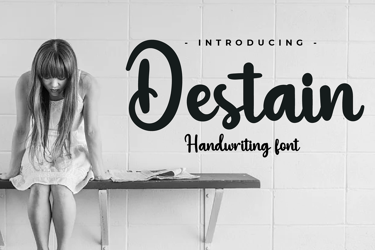 Destain, a Script Font by twinstd (Photo 1 of 10)