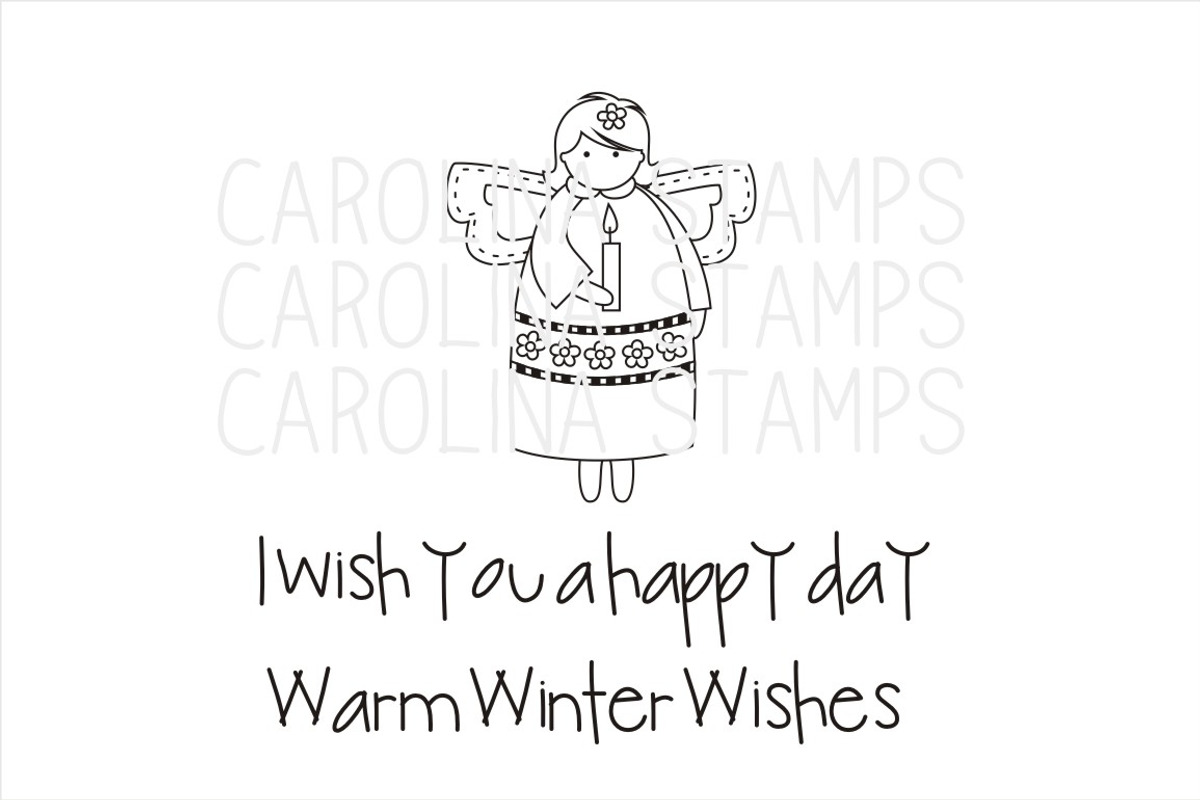 Wishing Angel Digital Stamp preview 3