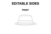 Bucket Hat Vector Mockup Template, a Hat Mockup by Infinity Mockups (Thumbnail 2 of 7)
