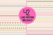 Line Pattern Procreate Brush Set, a Brush Add-On by Sometimes Crafter Studio (Thumbnail 1 of 3)