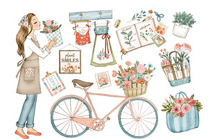 Gardening Clipart Set