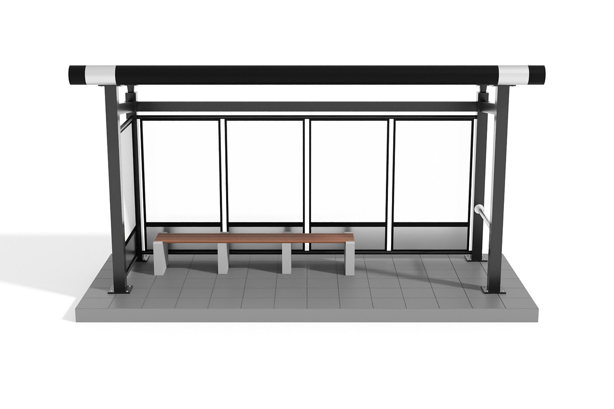 Bus Shelter 3D Model, an Architecture 3D Model by mrfauzi (Photo 9 of 12)