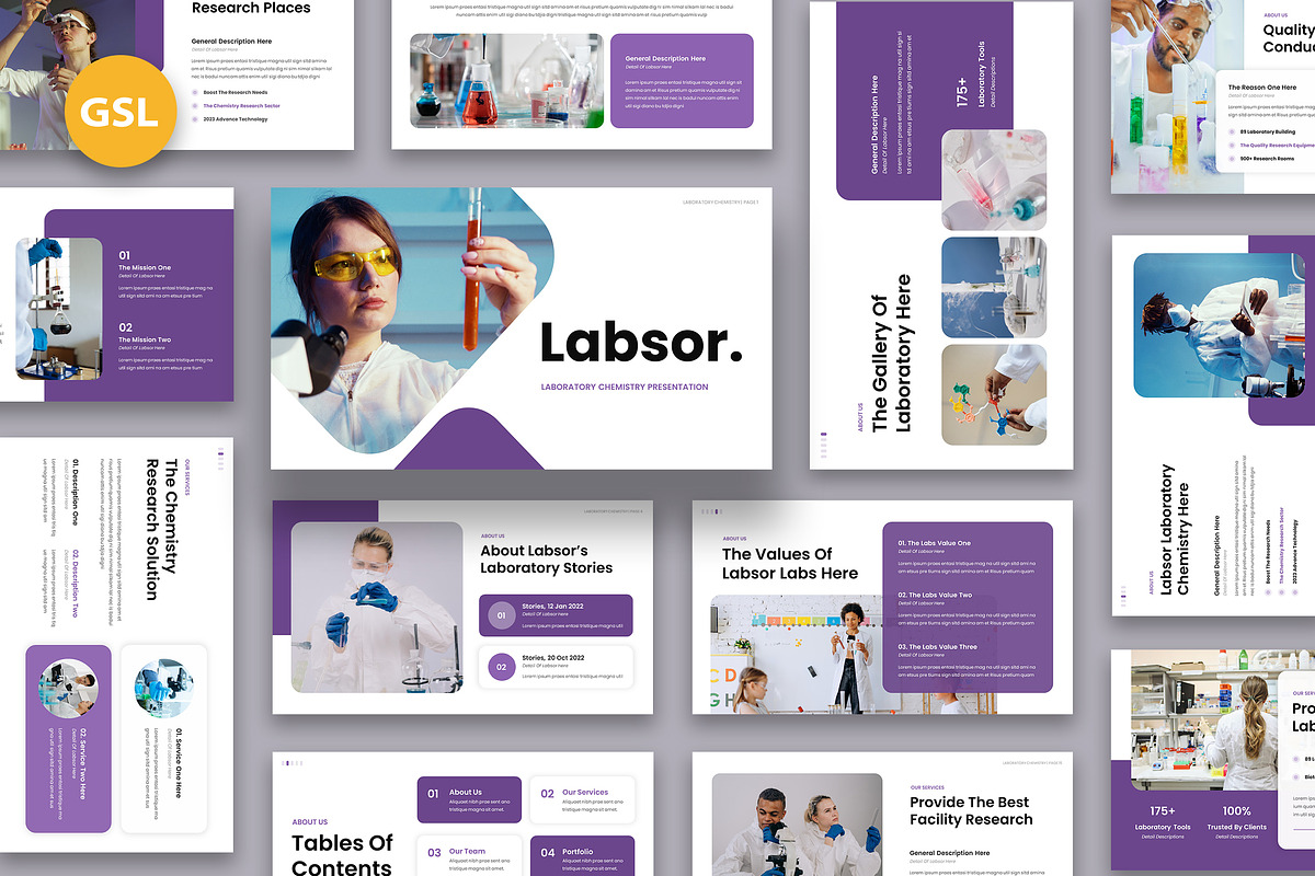 Labsor Laboratory Chemistry GSL, a Presentation Template by kerismaker (Photo 1 of 6)
