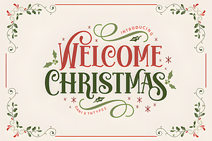 Welcome Christmas Font, a Handwritten Font by Coco Bloom