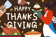 Thanksgiving illustration bundle, a Food Illustration by Luamor (Thumbnail 1 of 9)