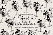 Martini Witch Clipart, Halloween, an Object Illustration by The October Creative (Thumbnail 1 of 6)