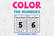 Coloring numbers, 1 to 10 math, an Education Illustration by TukTuk Design (Thumbnail 3 of 7)