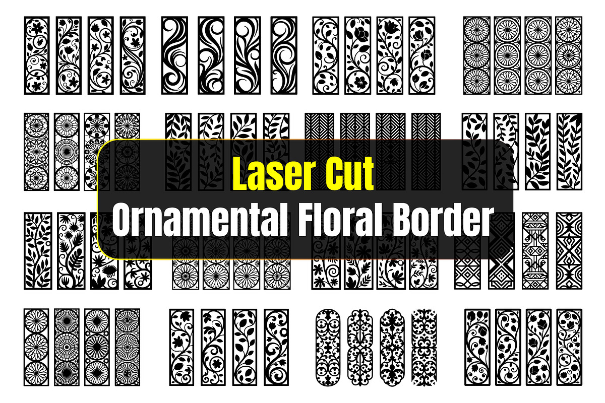 Laser Cut Ornamental Floral Border, a Decorative Illustration by himelgfx (Photo 1 of 19)