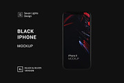 Black iPhone Mockup, an iPhone Mockup by Seven Lights (Thumbnail 1 of 4)
