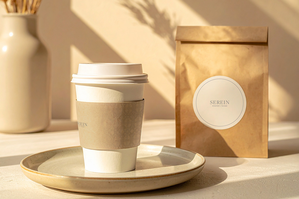SEREIN V1. Minimal Café Branding Kit, a Branding & Logo Template by studio MoShie (Photo 3 of 9)
