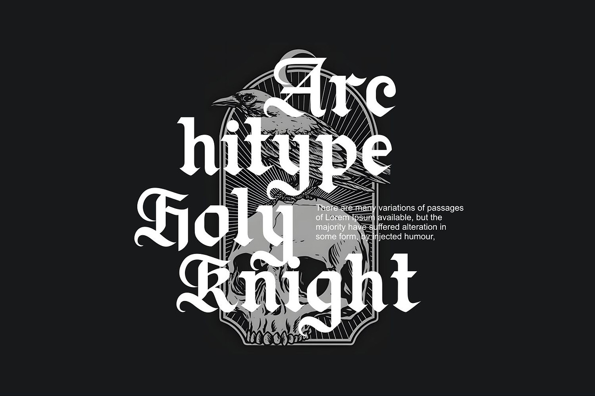 Blitch Modern Blackletter Tattoo, a Blackletter Font by WhymoreArt (Photo 8 of 12)