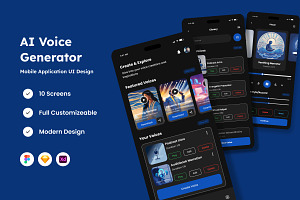 LingoVerse - AI Voice Generate Mobil, an App Template by productype1