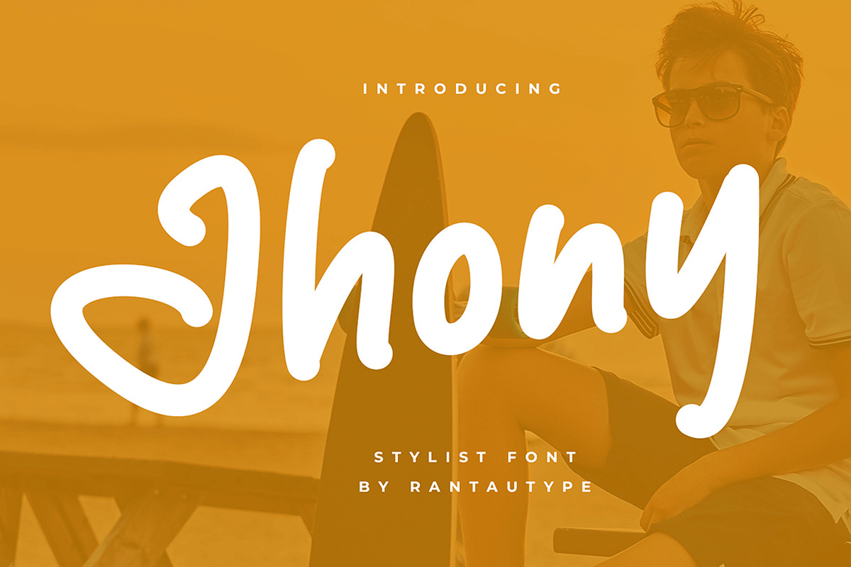 TheJhony - Display Font, a Font by RantautypeStudio (Photo 1 of 11)