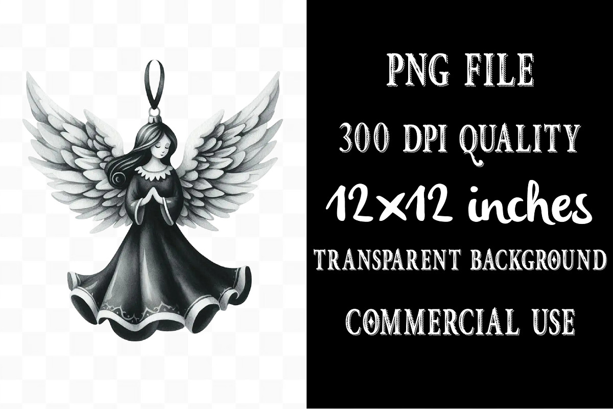 Black and White Christmas Clipart, an Illustration by Designking (Photo 3 of 5)