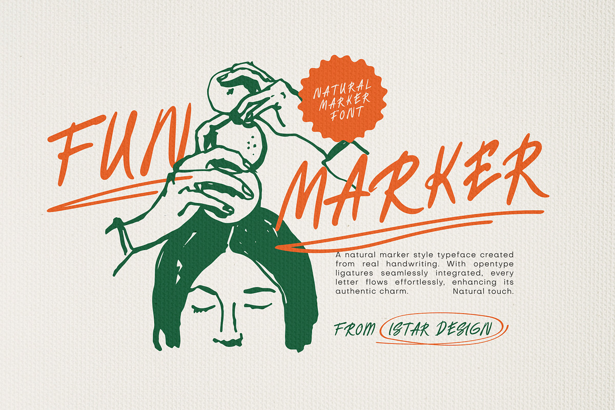 Fun marker Font and Doodles, a Handwritten Font by iStar Design (Photo 1 of 13)