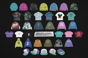 Realistic Apparel Mockup Bundle V.4