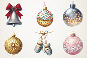 Christmas Ornaments Clipart, an Illustration by RobertsArt (Thumbnail 6 of 7)