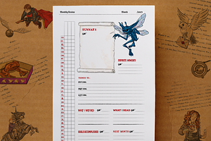 Harry Potter Monthly Review Journal