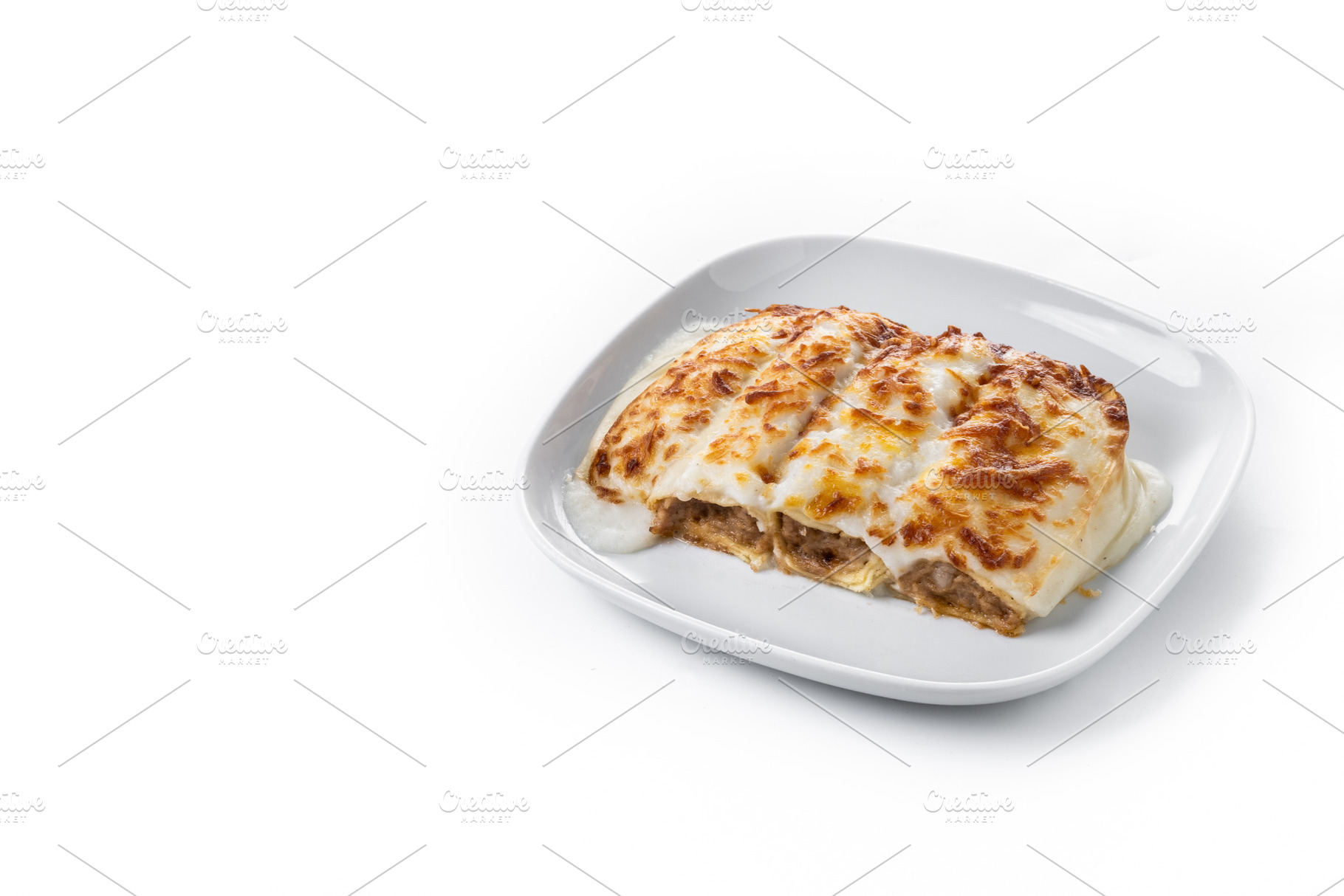 Baked Cannelloni with Cheese and Béchamel Sauce, a Food & Drink Photo by etorres69