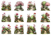 Spring Flowers Pathway Clipart, an Illustration by Dream Creation (Thumbnail 4 of 5)