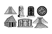 Ancient Monument SVG Icon Set, an Illustration by designvectx (Thumbnail 2 of 3)