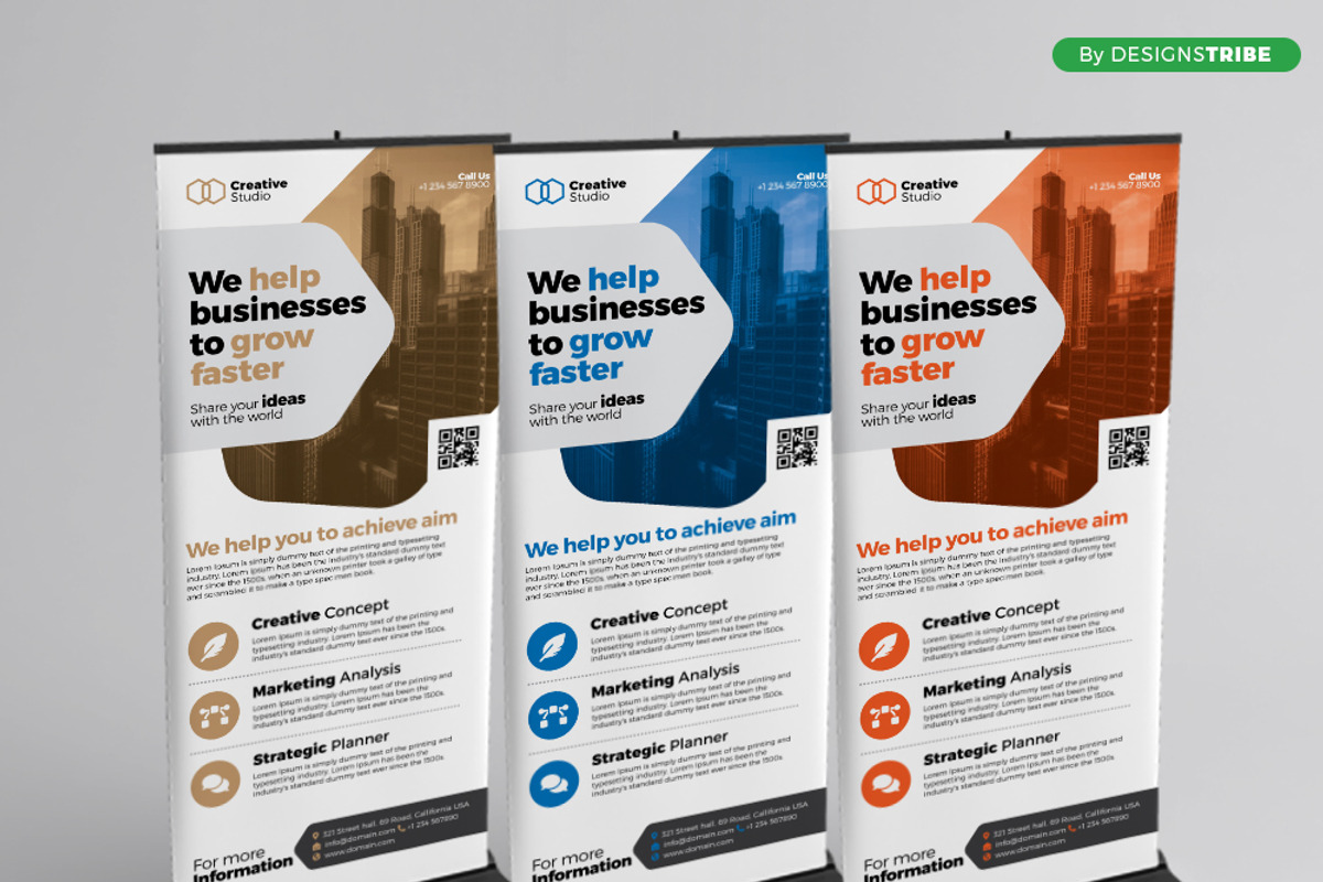 Roll-up Banner Template, a Templates & Theme by Design'sTRIBE