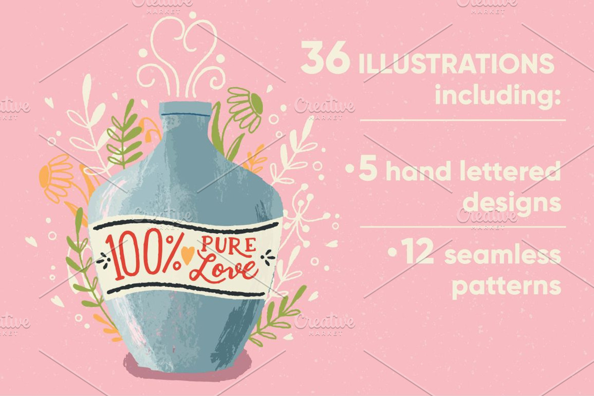 BIG Valentine Collection 100% Vector, a Decorative Illustration by Blue Lela Design (Photo 2 of 9)