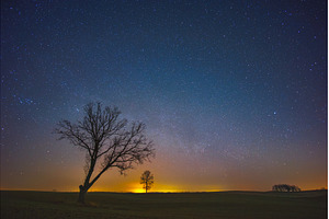 Night landscape panorama with Milky, a Nature Photo by Lukas Jonaitis SHOP