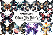 Halloween Gothic Butterfly Clipart, an Illustration by DreamArtGraphic (Thumbnail 1 of 5)