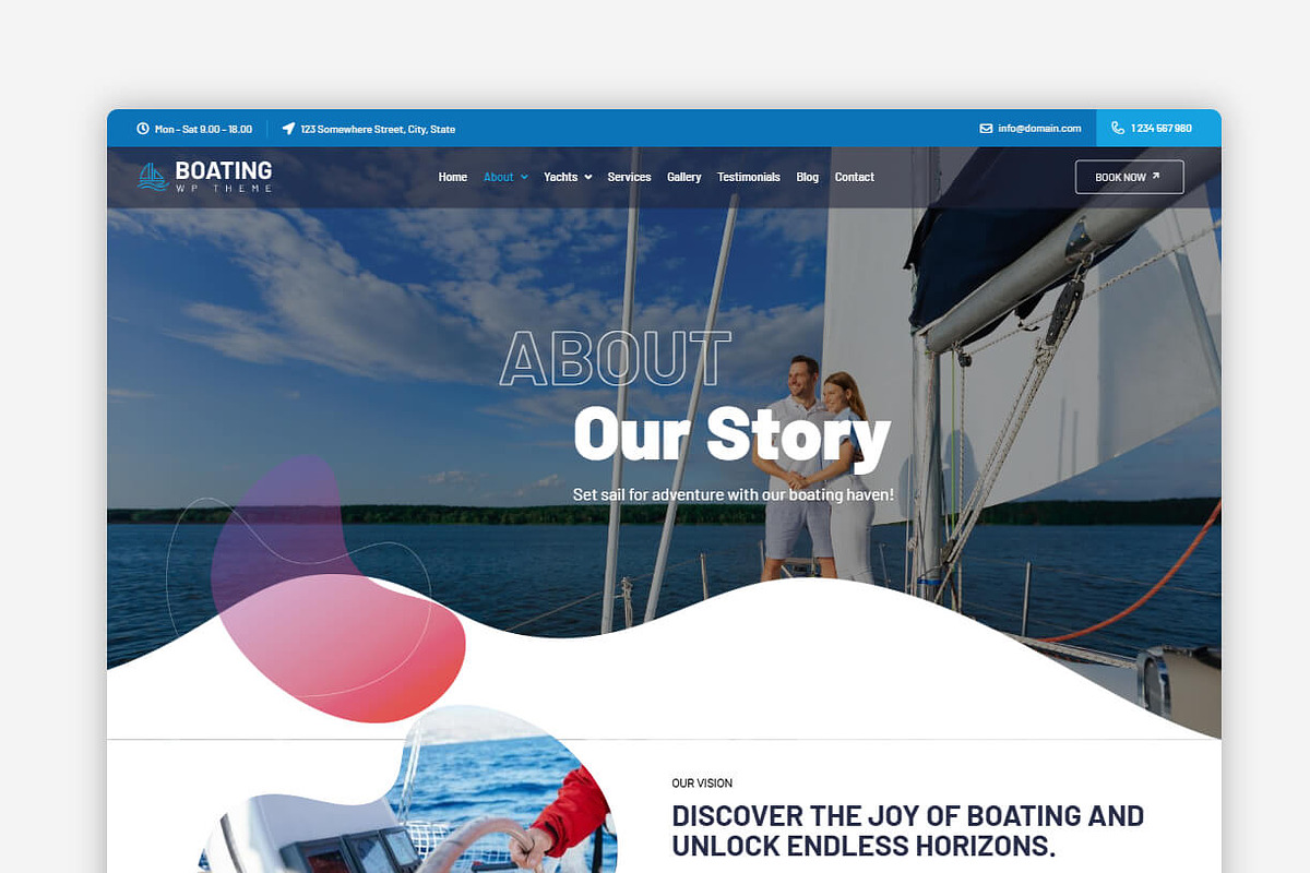 Boat Rental WordPress Theme preview 2
