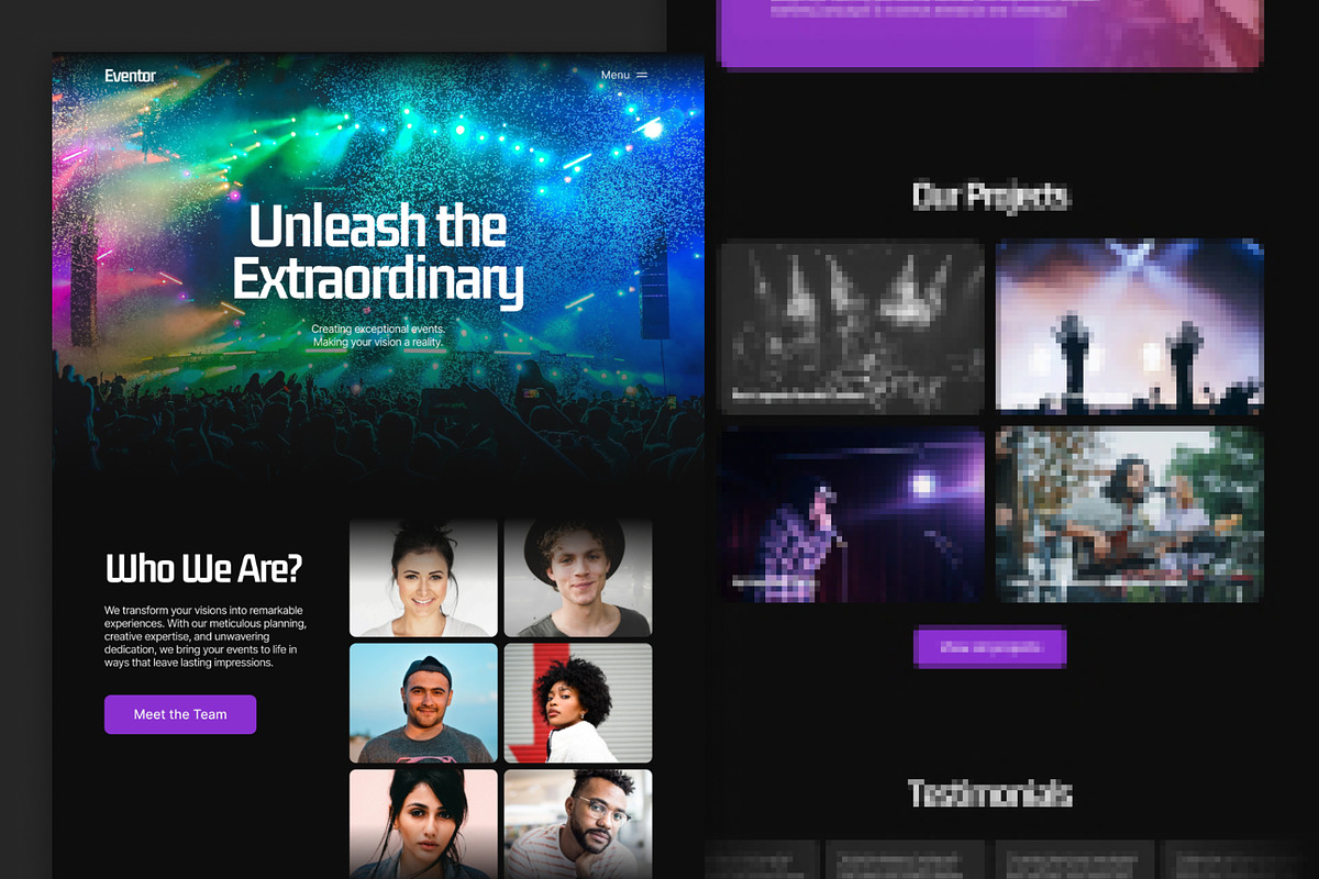 Eventor - Framer Portfolio Template, a Landing Page Template by 123 UXUI (Photo 1 of 4)
