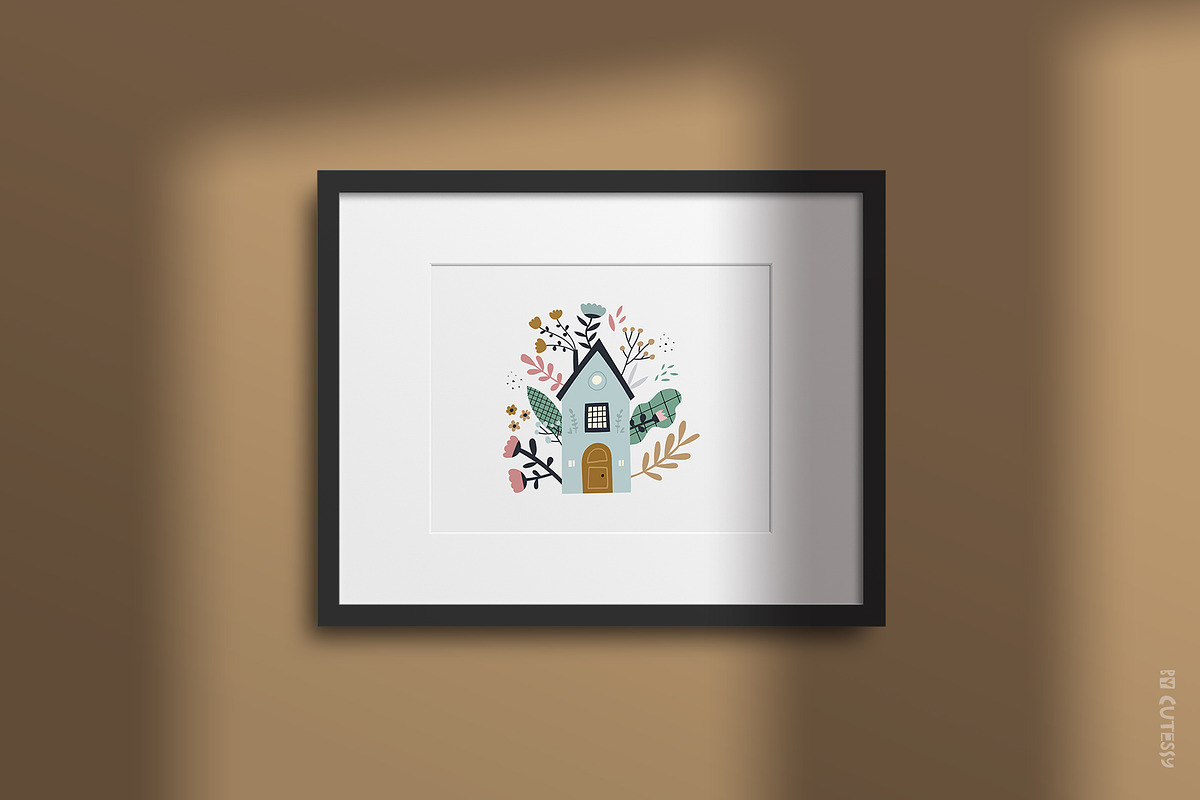 Cute houses and trees, a Decorative Illustration by Olia (Photo 6 of 10)