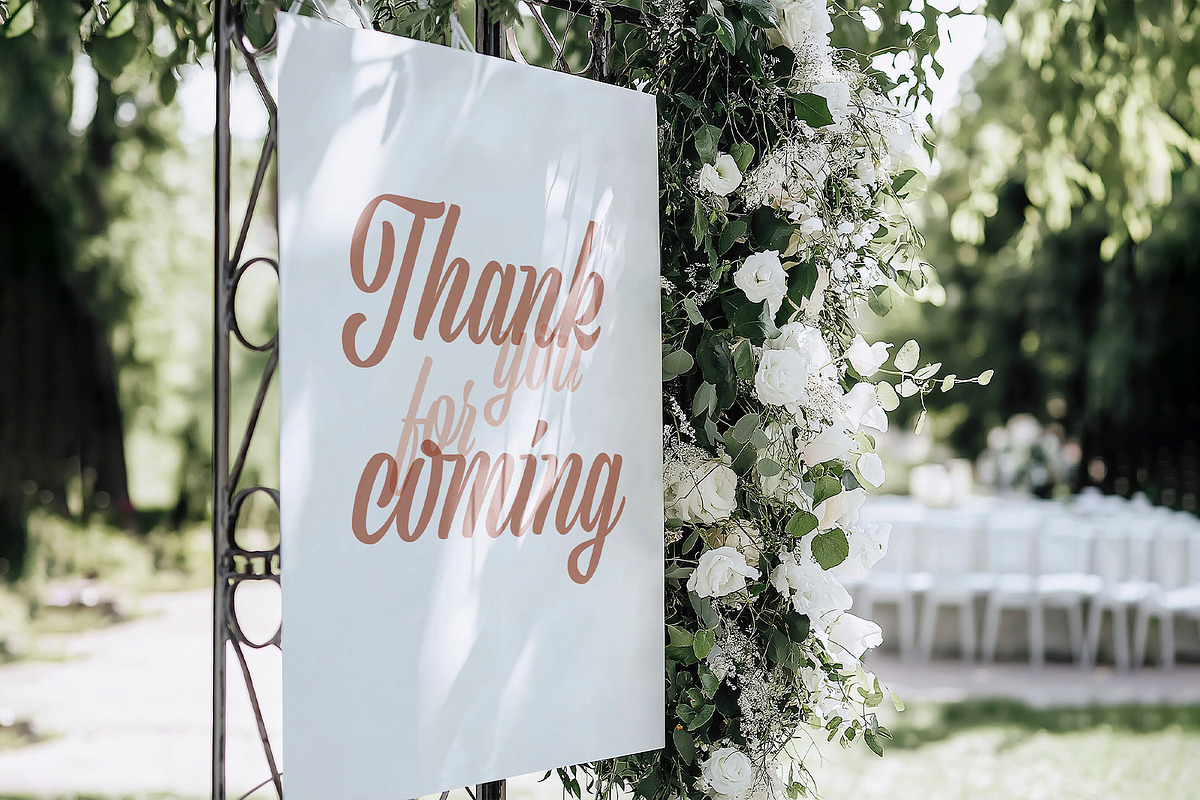 Wedding Sign Mockup Floral Scene, a Product Mockup by McLittle Stock (Photo 4 of 5)