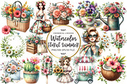 Floral Summer Sublimation Clipart, an Illustration by OK Design (Thumbnail 1 of 5)