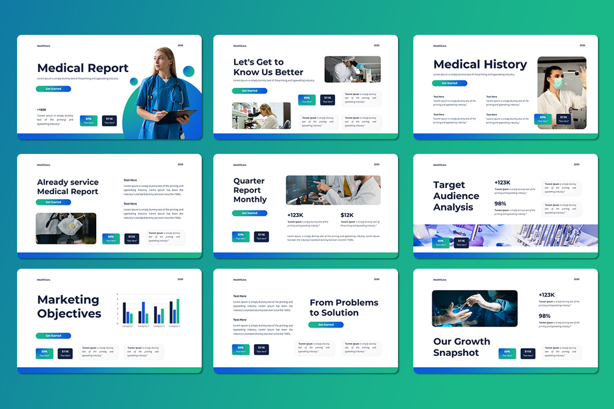 Medical Report - Keynote Template, a Presentation Template by Iqsiart Studio (Photo 2 of 3)