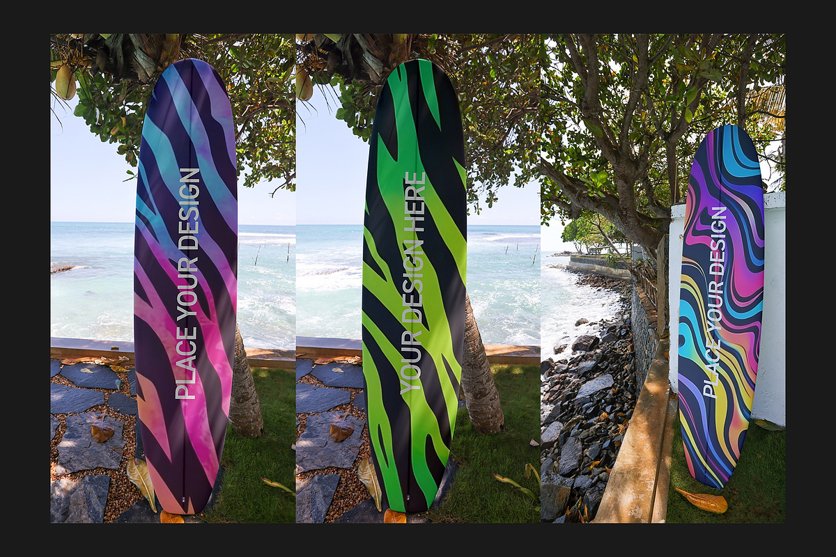 Surfboard Mockup Set, a Merchandise Mockup by Freeman Studio (Photo 10 of 16)