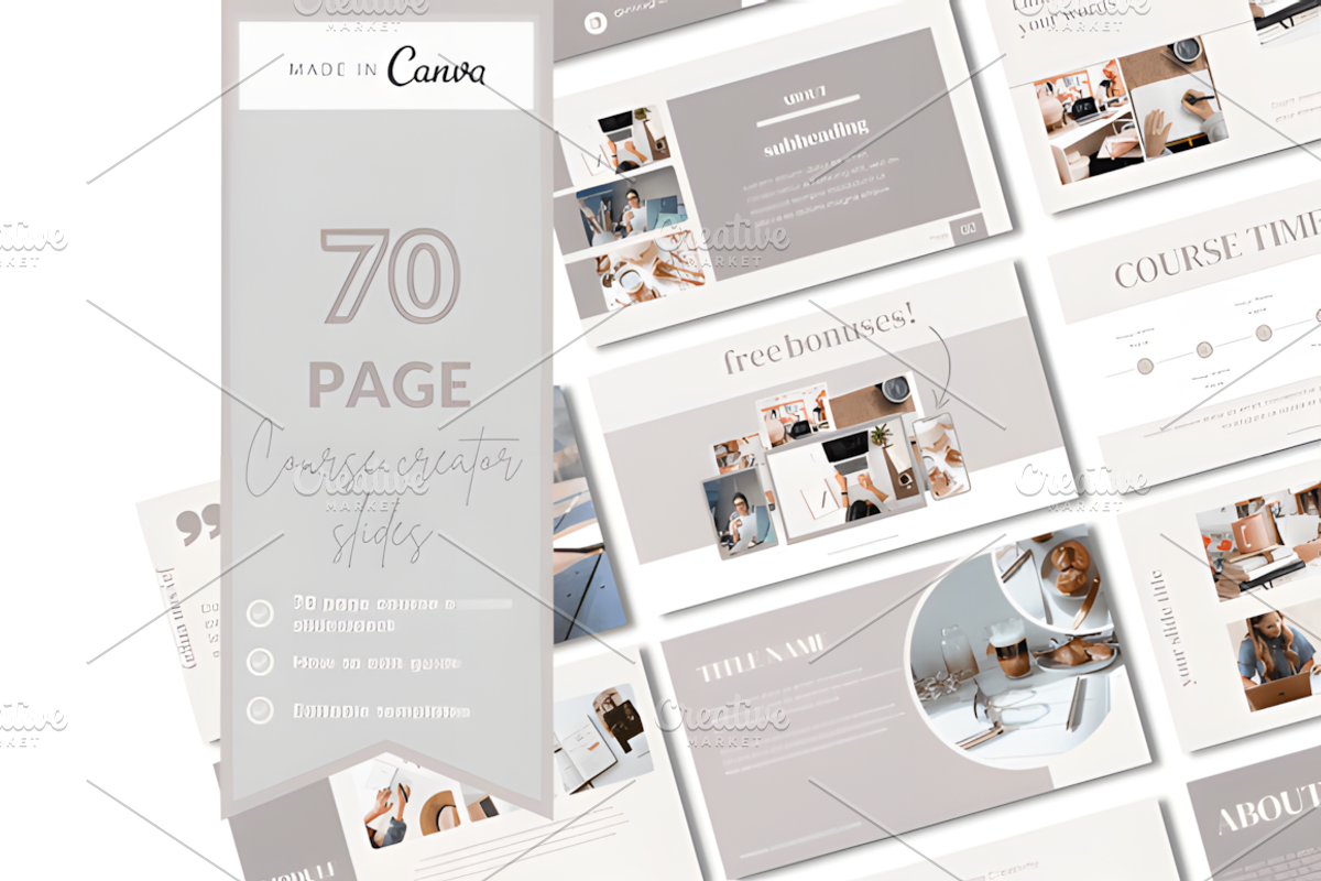 70 Page Webinar & Slide Deck Templat, a Presentation Template by Ink Gallery (Photo 1 of 7)