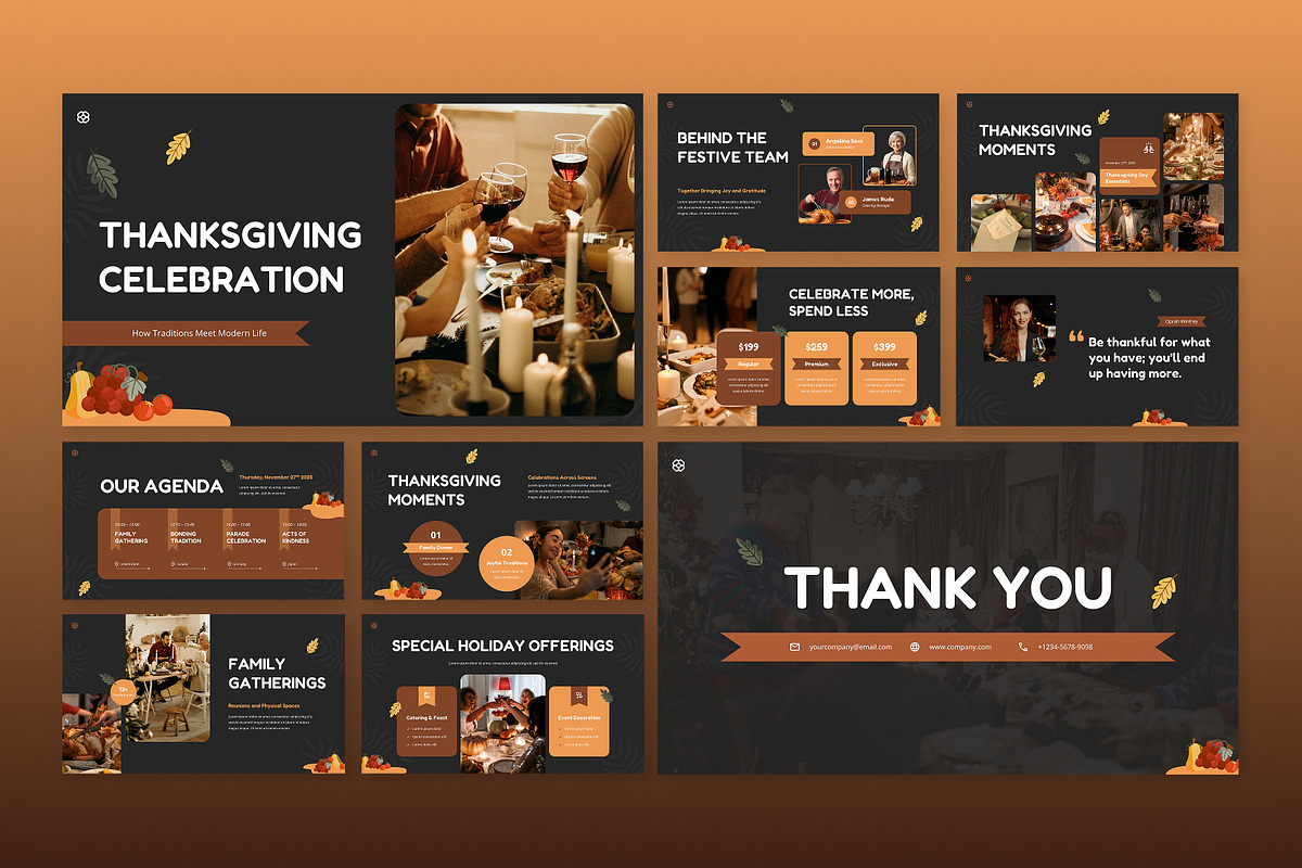 Thanksgiving Holiday Theme PPT, a Presentation Template by Antstheme (Photo 3 of 4)