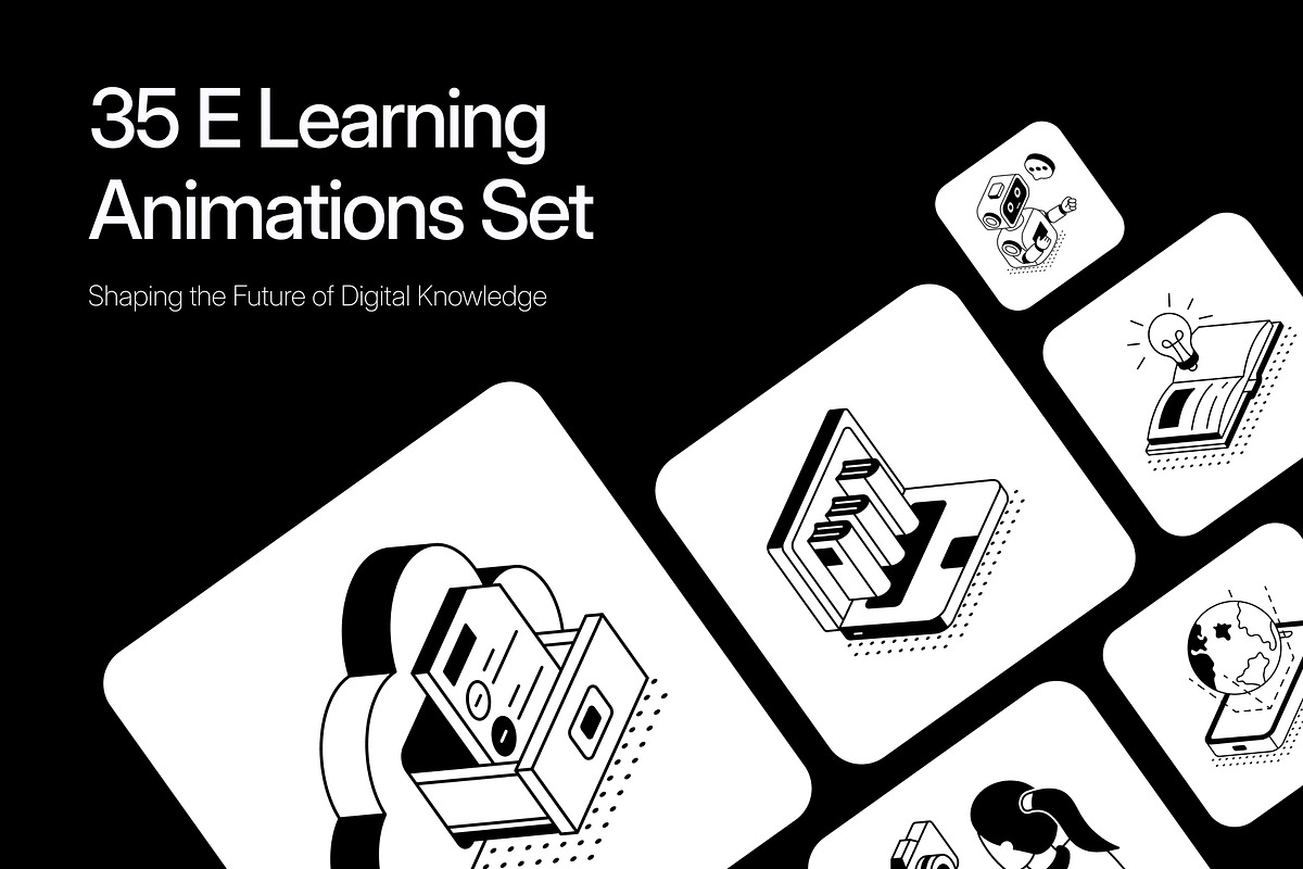 35 Animated E-Learning Illustrations, a Technology Illustration by Vectors Market (Photo 1 of 4)