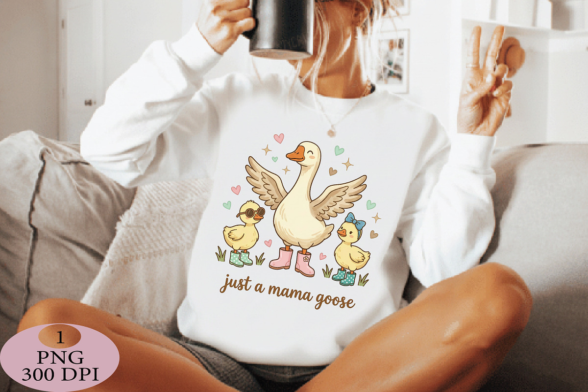 Just a Mom Goose PNG, an Illustration by Daily.Designs (Photo 2 of 5)