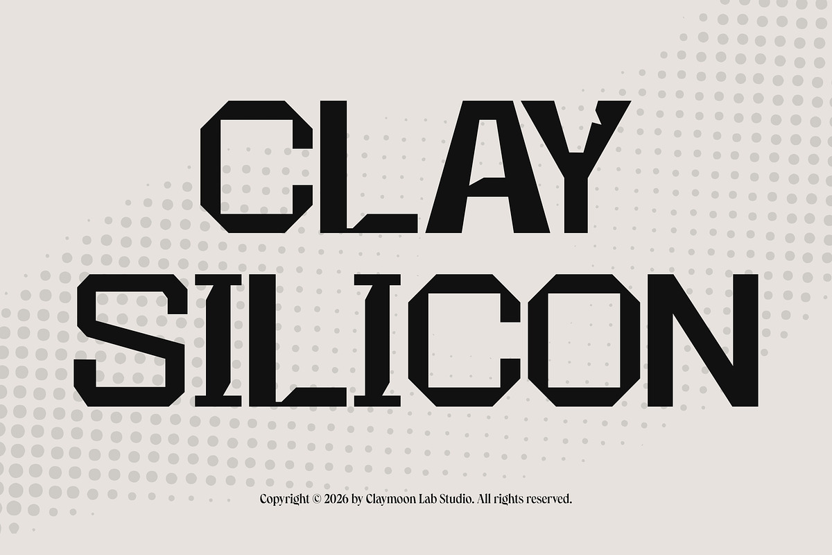 Clay Silicon - PrecisionTech Display, a Sans Serif Font by Claymoon Lab (Photo 1 of 7)