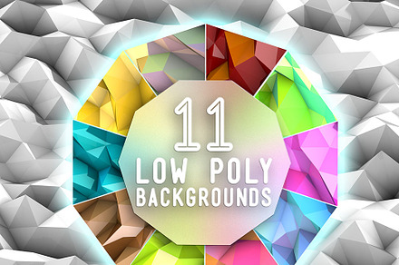 11 Low Poly 3D-Backgrounds, a Texture Graphic by ARTOMATIC