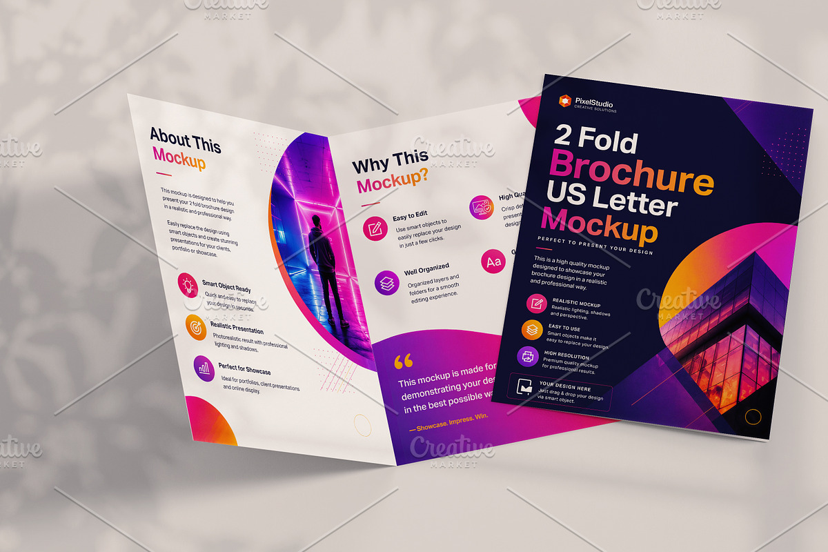 Modern Bi-Fold Brochure Mockup Set, a Brochure Template by Black Cat Studio (Photo 1 of 6)