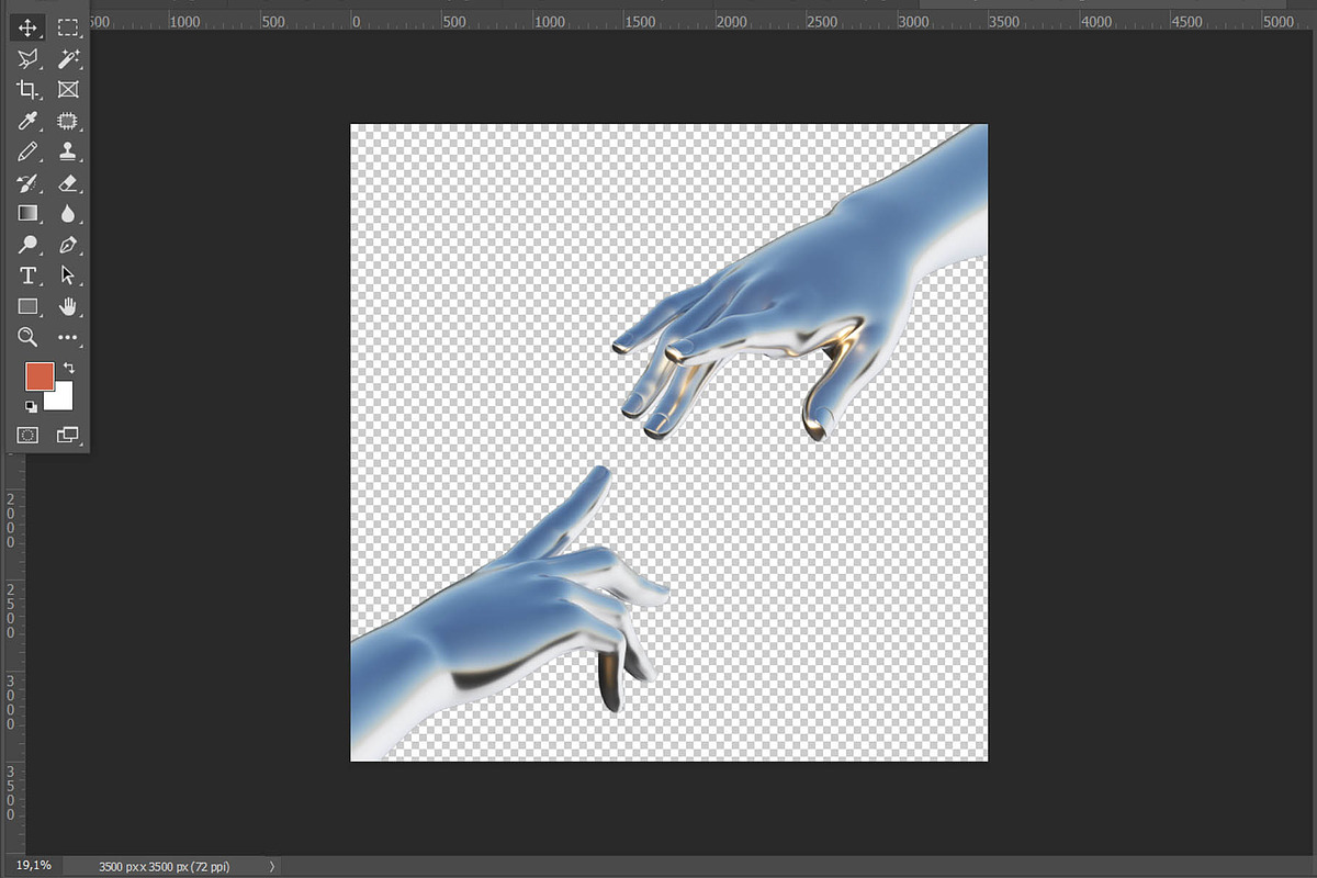 metal gesture hands 3d render, a Technology Illustration by Mary P (Photo 2 of 2)