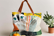 Scandi Folk Art Cat Illustrations, an Animal Illustration by PrintHaven Designs (Thumbnail 7 of 8)